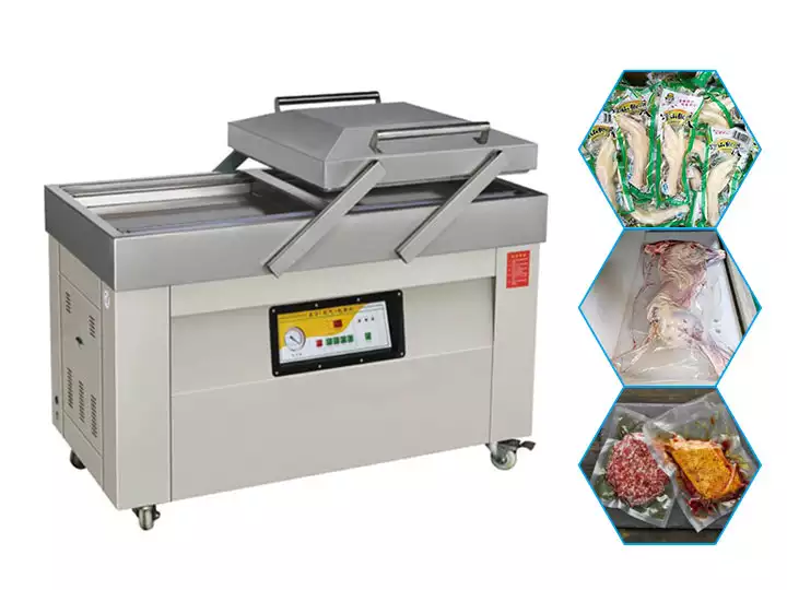 Double chamber vacuum packaging machine