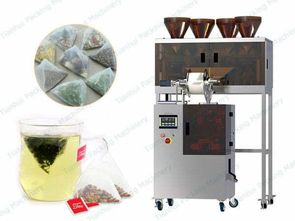 Tea packing machine with nylon triangle bag