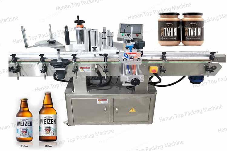 Automatic round bottle labeler