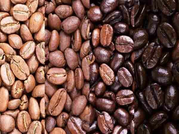 أربعة أنواع من تحميص القهوة