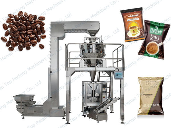 Machine d'emballage de grains de café, peseuse multi-têtes