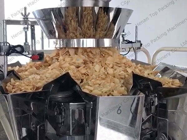 Multi-head weigher for chips packaging
