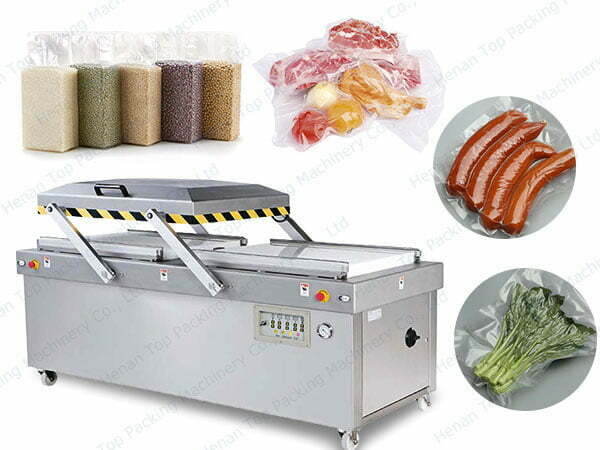 Vacuum machine for food packaging