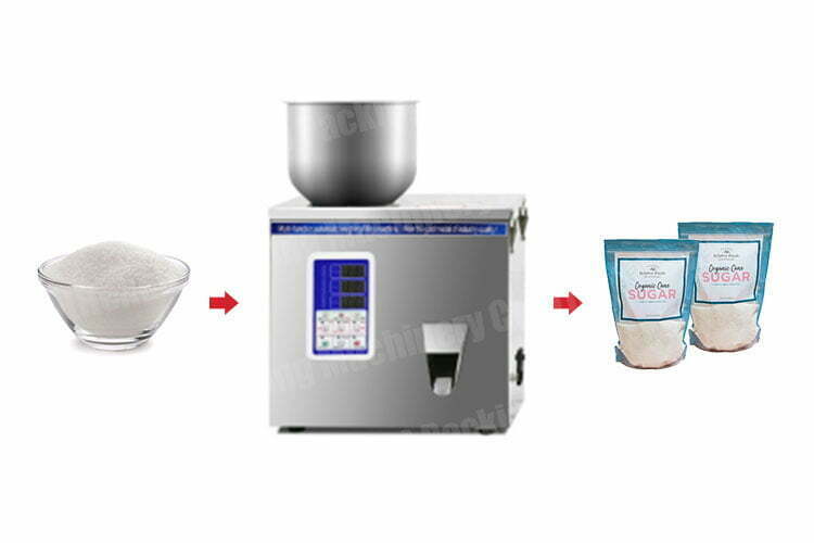 Desk top sugar pouch filling machine