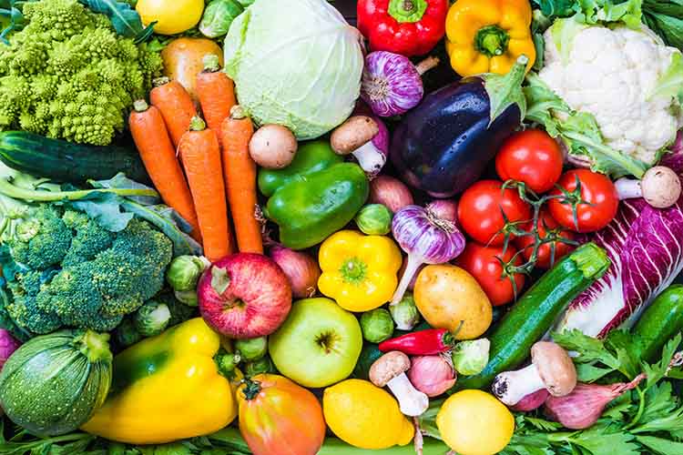 Diversas verduras beneficiosas para la salud humana.