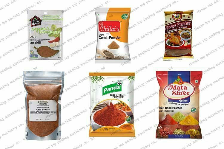 Spice powder pouches packaging effect