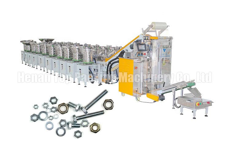 Counting packing machine with multiple screw feeders
