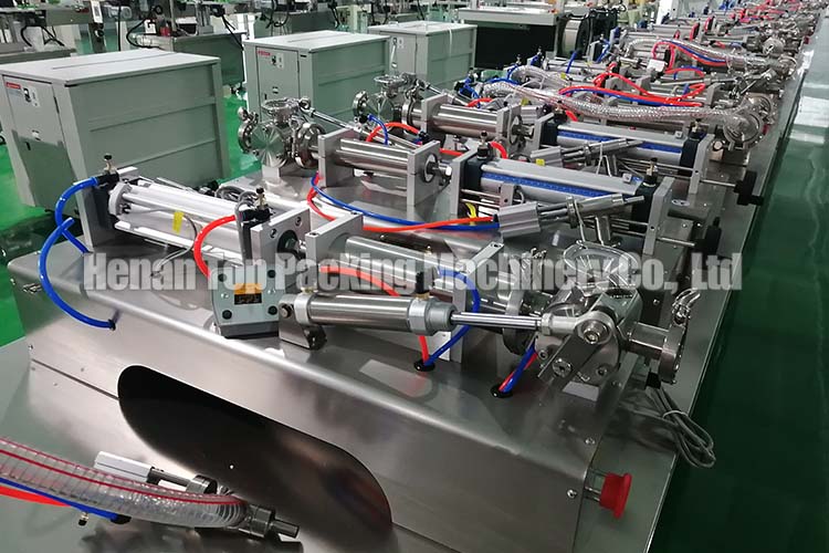 Single outlet liquid fillers in factory