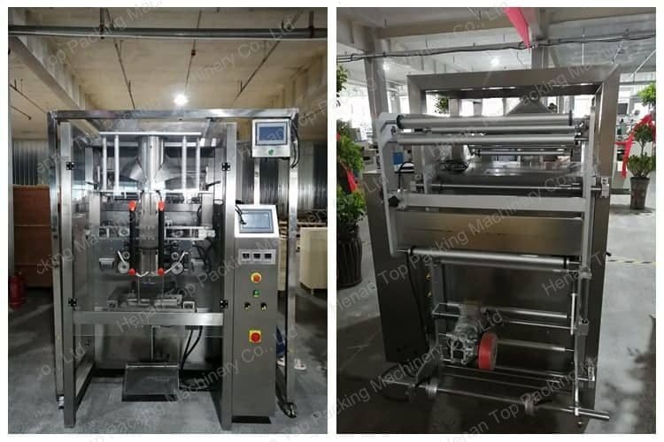 The front and back of the lapel packaging machine