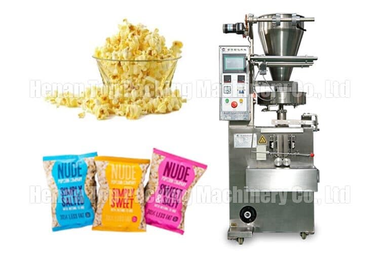 Machine d'emballage verticale de pop-corn en granulés