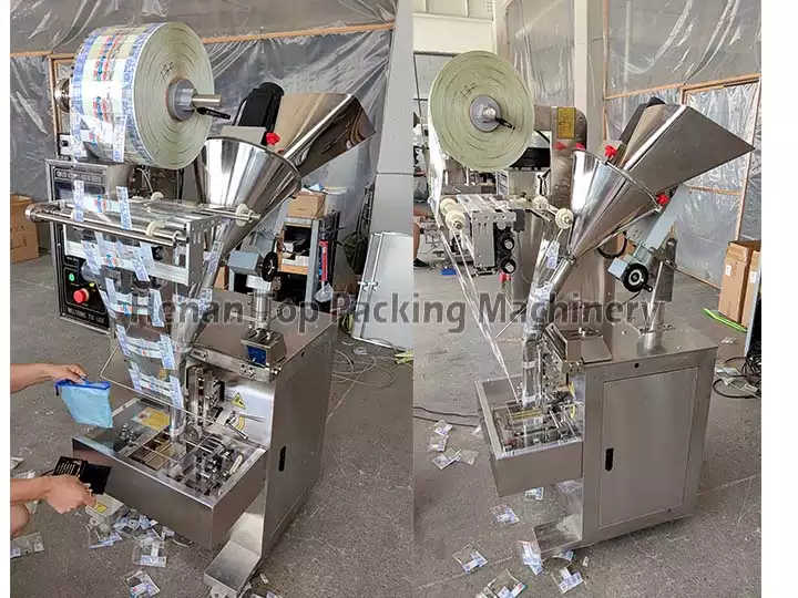 TH-320 coffee powder packing machine sold to Uganda