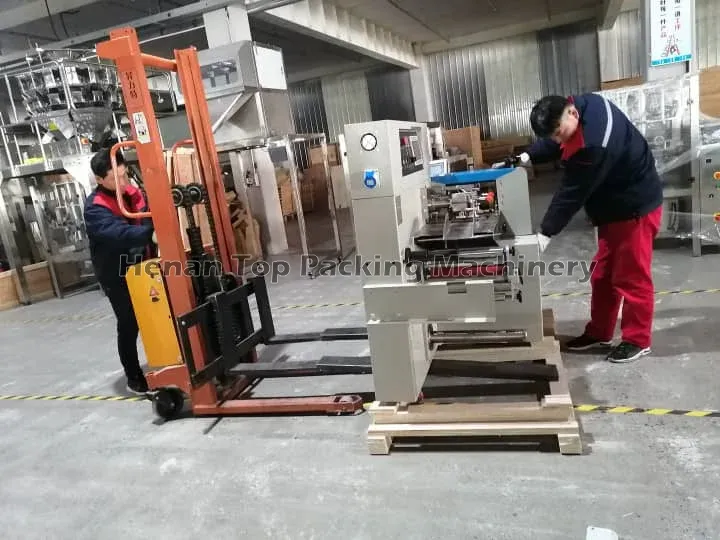 TH-450 pillow packing machine for sale to Spain