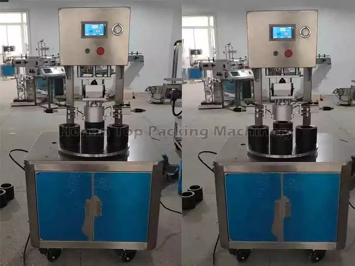 Машина для вакуумной укупорки стеклянных банок для компании по производству фруктовых консервов в Омане