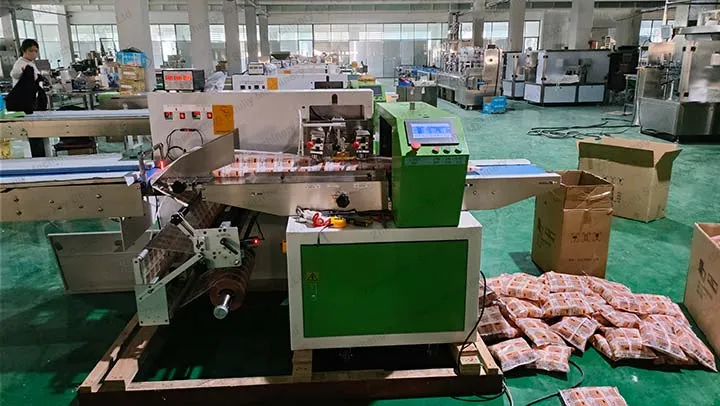 Horizontal packaging machine used in food industry
