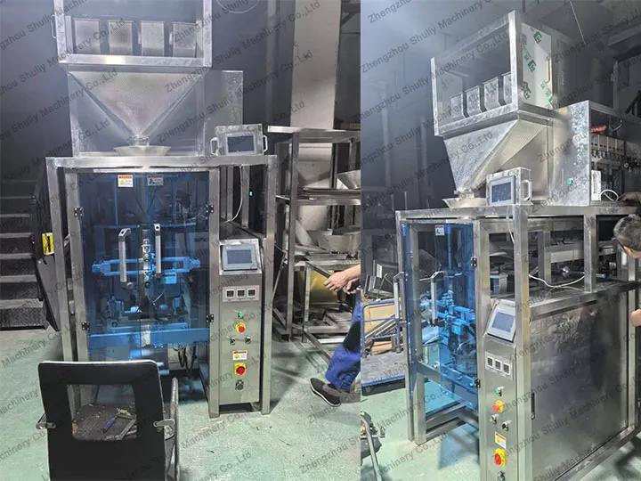Shuliy 4-head weigher packing machine for ice packaging in Russia