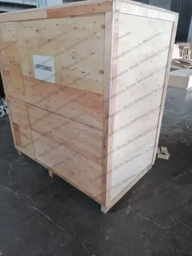 Pillow packing machine in wooden case