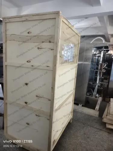 Water bag packing machine in wooden case