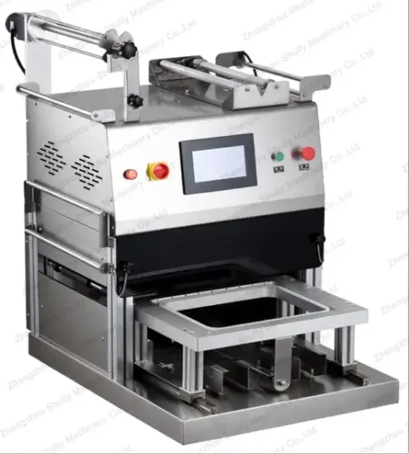 Map food tray sealing machine